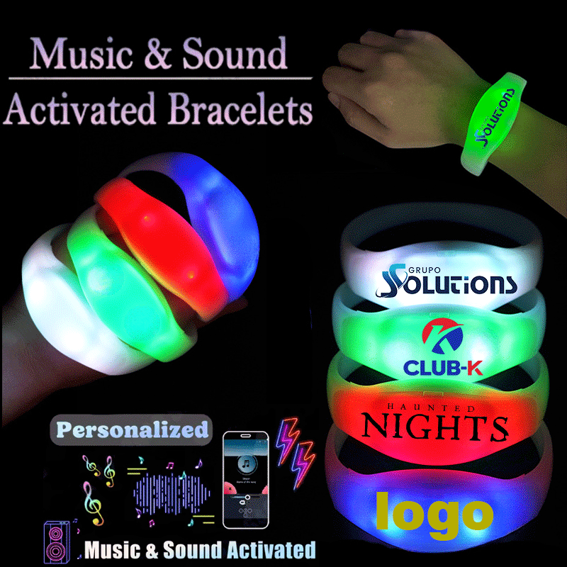 Audio Music Light - Customizable music-activated light-up bracelets LED bracelets