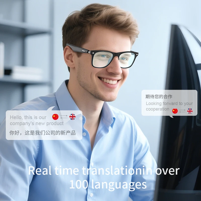 Business AI Glasses Translator - Audio Music Light review and price