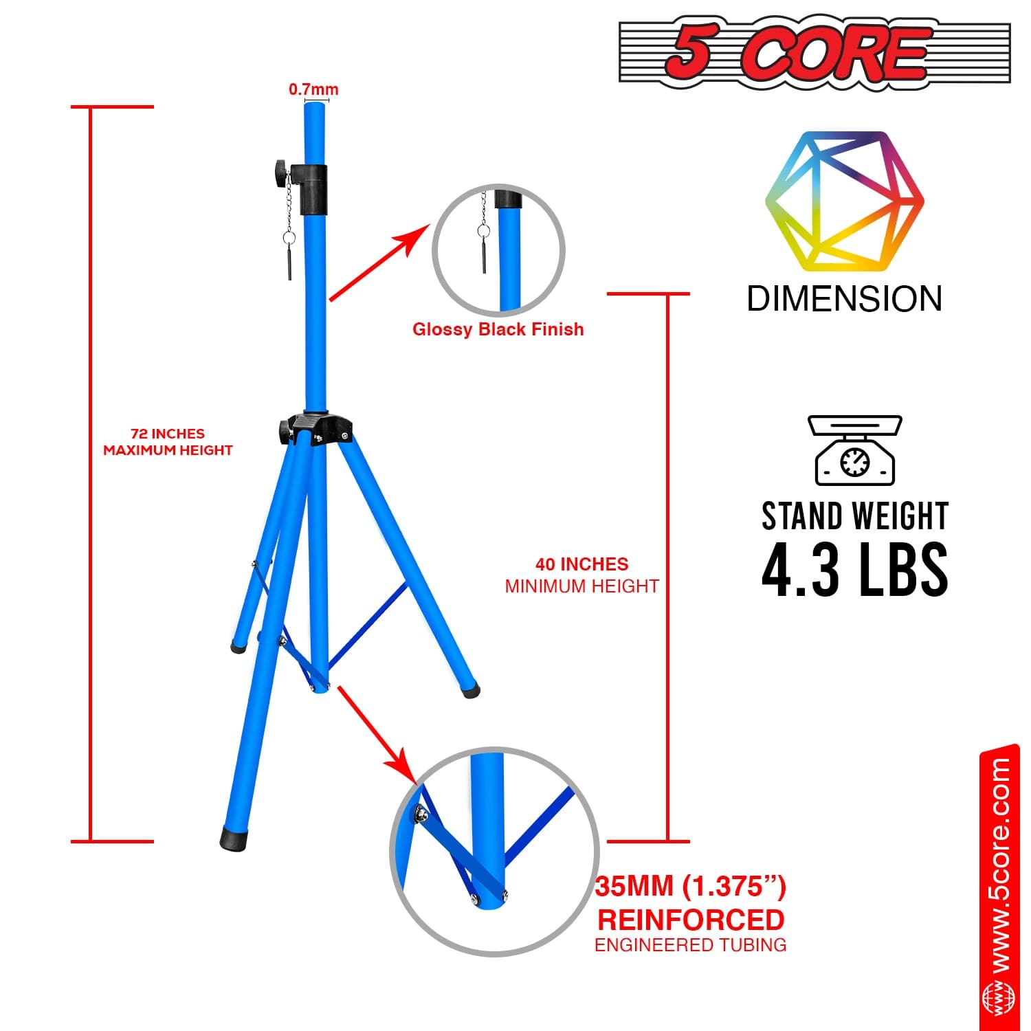 5 Core Speaker Stand Height Ad - Speaker Stand Tripod review and price