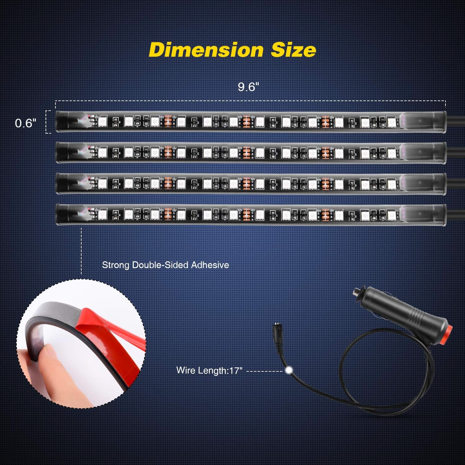 Nilight - TR-06 4PCS 48 LED In - Audio Music Light review and price